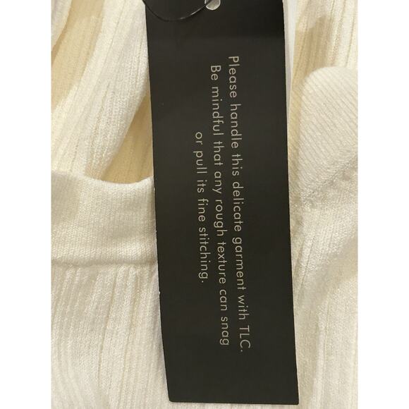 NWT Banana Republic Ribbed Cream Tank Top size L - Picture 5 of 6